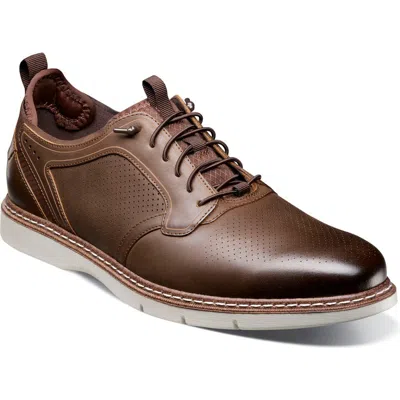 Stacy Adams Sync Perforated Elastic Lace Derby In Neutral