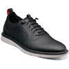 Stacy Adams Men's Synchro Plain Toe Elastic Lace Shoes In Black