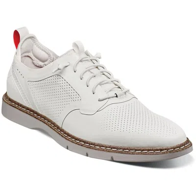 Stacy Adams Synchro Mens Leather Slip On Oxfords In White