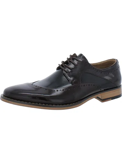 Stacy Adams Tammany Mens Leather Brogue Oxfords In Black