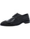 STACY ADAMS TIRAMICO MENS LEATHER CROC EMBOSSED OXFORDS
