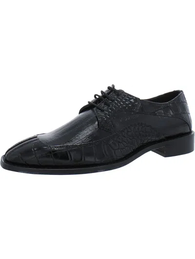 Stacy Adams Tiramico Mens Leather Croc Embossed Oxfords In Multi