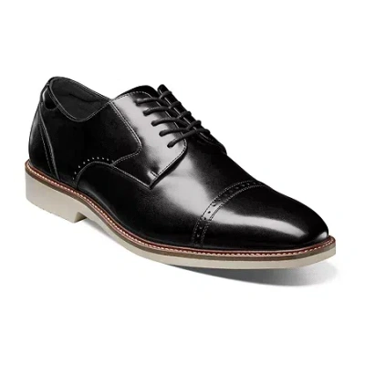Stacy Adams Vogel Mens Cap Closed Toe Oxford Shoes In Black