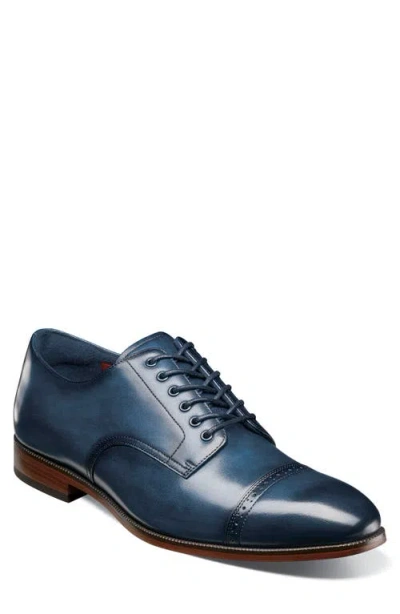 Stacy Adams William Cap Toe Oxford In Navy