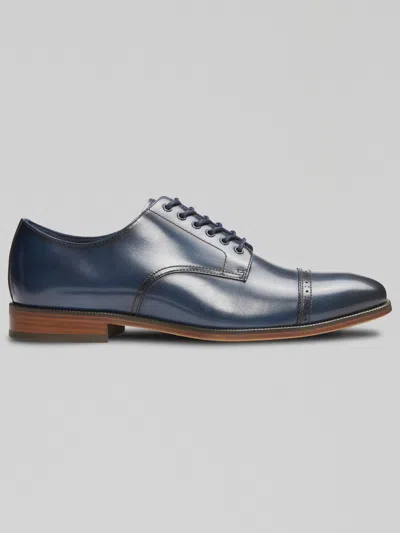 Stacy Adams William Leather Cap Toe Oxfords In Blue