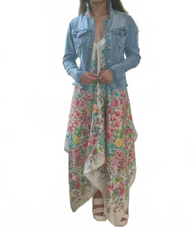 Stacy Bradley The Light Denim Jacket In Pink Bouquet