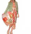 Stacy Bradley Women's The Tea Leaf Denim Jacket In Sage And Coral Horse In Multi