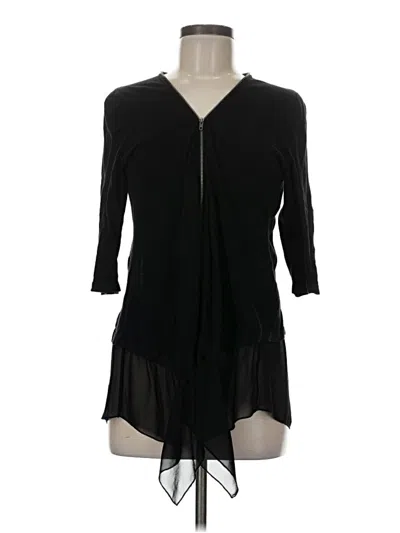 Pre-owned Stacy Chang Cardigan Sweater In Black