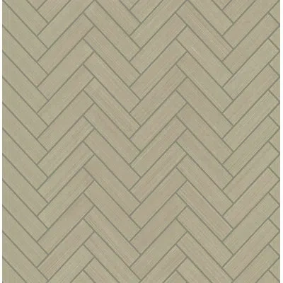 Stacy Garcia Home 18' L X 20.5" W Peel And Stick Wallpaper Roll In Khaki,metallic Silver