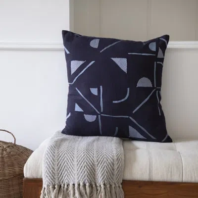 Stacy Garcia Home Cotton Blend Throw Square Pillow In Blue,pillow Cover Only - No Insert