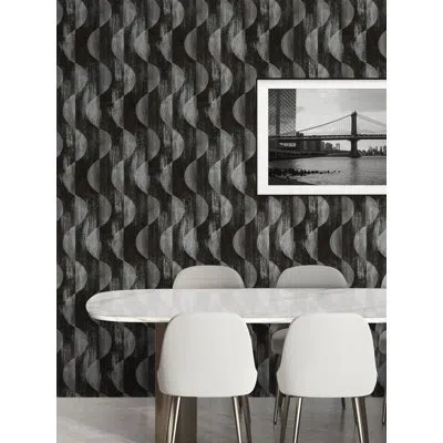 Stacy Garcia Home Half Circles Peel And Stick Wallpaper In Gray