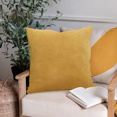Stacy Garcia Home Modern Velvet Handmade Decorative Throw Pillow In Yellow,pillow Cover Only - No Insert
