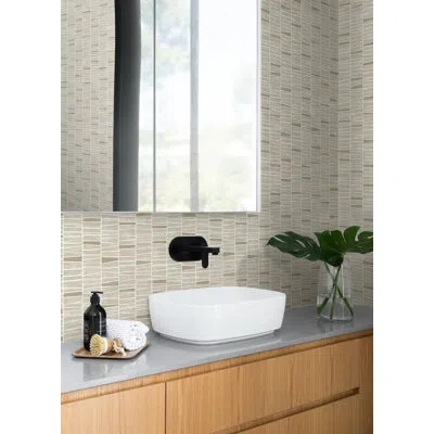 Stacy Garcia Home Monochrome Organic Stripe Peel And Stick Wallpaper In Tan