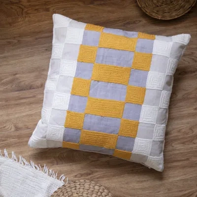 Stacy Garcia Home Polyester Throw Square Pillow In Pillow Cover Only - No Insert,yellow,gray,ivory
