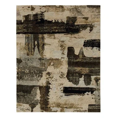 Stacy Garcia Home Rectangle Depiction By Stacy Garcia Wool Area Rug In Beige,cream