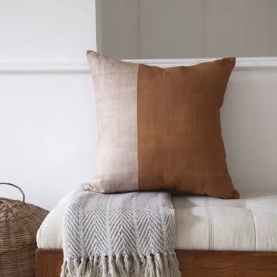 Stacy Garcia Home Textured Cotton Throw Pillow In Brown,beige,pillow Cover Only - No Insert