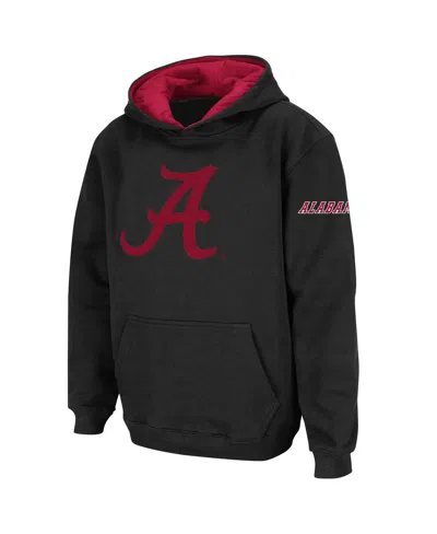 Stadium Athletic Kids' Big Boys  Black Alabama Crimson Tide Big Logo Pullover Hoodie