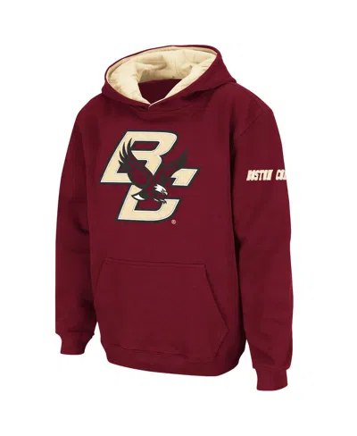Stadium Athletic Kids' Big Boys  Maroon Boston College Eagles Big Logo Pullover Hoodie