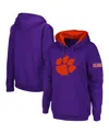 Stadium Athletic Women's Purple Clemson Tigers Big Logo Pullover Sweatshirt In Purple