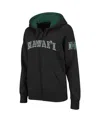 Stadium Athletic Women's  Black Hawaii Warriors Arched Name Full-zip Hoodie In Black