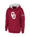 Stadium Athletic Women's  Crimson Oklahoma Sooners Big Logo Pullover Hoodie In Crimson