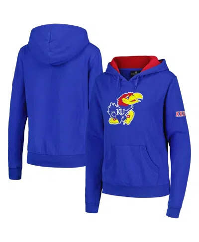 Stadium Athletic Women's  Royal Kansas Jayhawks Big Logo Pullover Hoodie