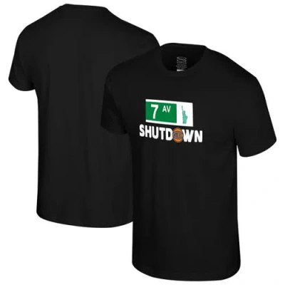 Stadium Essentials Black New York Knicks 7th Avenue Shutdown T-shirt