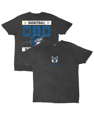 Stadium Essentials Men's And Women's Heather Black Minnesota Lynx Relaxed Fit Big Shot Vintage Wash T-shirt In Blue