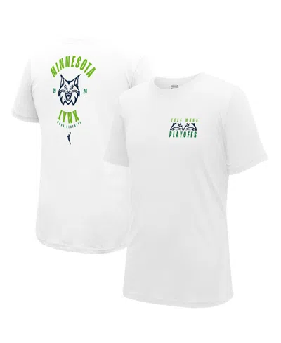 Stadium Essentials Men's And Women's White Minnesota Lynx 2024 Wnba Playoffs Eyes T-shirt In Green