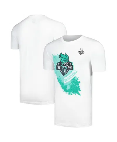 Stadium Essentials Men's And Women's White New York Liberty Splashed T-shirt