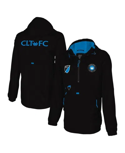 Stadium Essentials Men's Black Charlotte Fc Compete Quarter-zip Hoodie Jacket