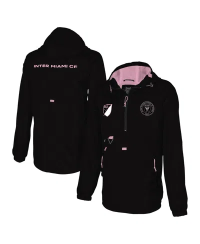 Stadium Essentials Men's Black Inter Miami Cf Compete Quarter-zip Hoodie Jacket
