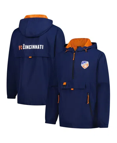 Stadium Essentials Men's Navy Fc Cincinnati Compete Quarter-zip Hoodie Jacket In Blue