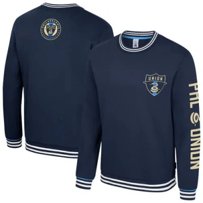 Stadium Essentials Navy Philadelphia Union Half-time 2-hit Pullover Sweatshirt In Blue