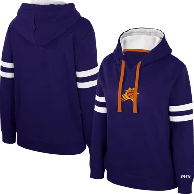 Stadium Essentials Purple Phoenix Suns Road Game Pullover Hoodie In Blue