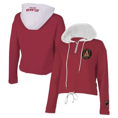 Stadium Essentials Red Atlanta United Fc Game Plan Quarter-zip Hoodie