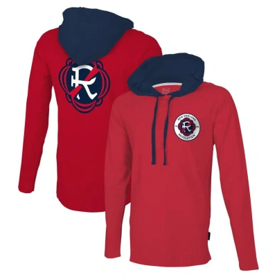 Stadium Essentials Red New England Revolution Tradition Raglan Hoodie Long Sleeve T-shirt