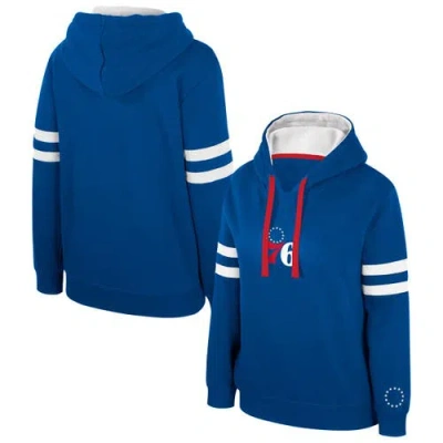 Stadium Essentials Royal Philadelphia 76ers Road Game Pullover Hoodie