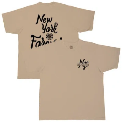 Stadium Essentials Tan New York Knicks Oversized Forever T-shirt In Neutral