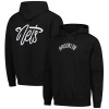 Stadium Essentials Unisex   Black Brooklyn Nets Origins Script Hooded Sweatshirt In Black