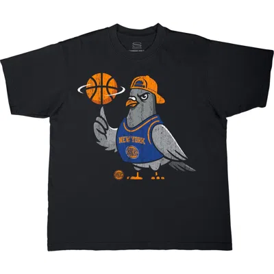 Stadium Essentials Unisex  Black New York Knicks Pigeon T-shirt