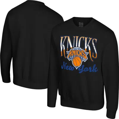 Stadium Essentials Unisex  Black New York Knicks Sky High Fleece Sweatshirt