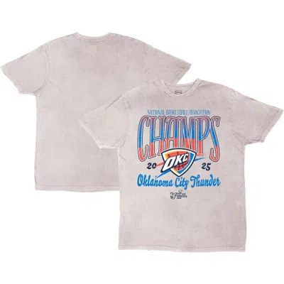 Stadium Essentials Unisex   Gray Oklahoma City Thunder 2025 Nba Finals Champions Sky High Oversized V In Neutral