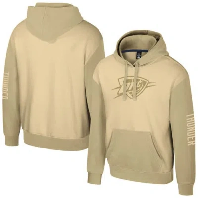 Stadium Essentials Unisex  Khaki Oklahoma City Thunder Rafters Burst Hoodie