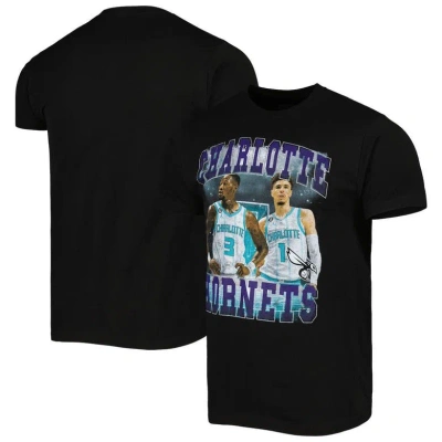 Stadium Essentials Unisex  Lamelo Ball & Terry Rozier Black Charlotte Hornets Player Duo T-shirt