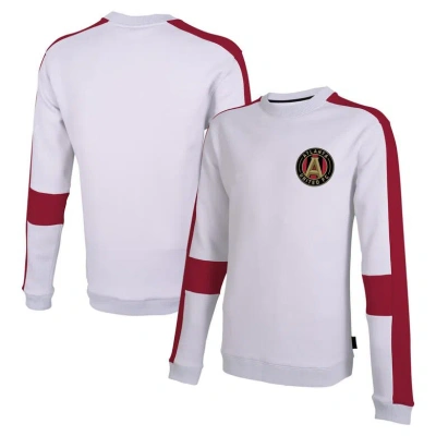 Stadium Essentials White Atlanta United Fc Half Time Pullover Sweatshirt
