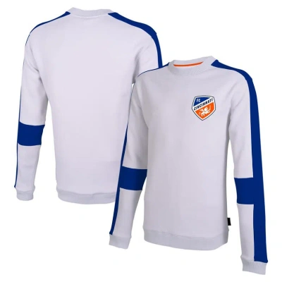 Stadium Essentials White Fc Cincinnati Half Time Pullover Sweatshirt