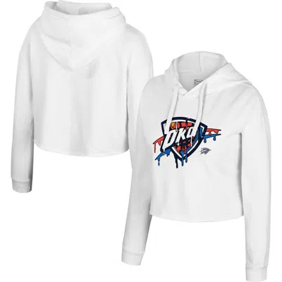 Stadium Essentials White Oklahoma City Thunder Ice Cream Cropped Hoodie