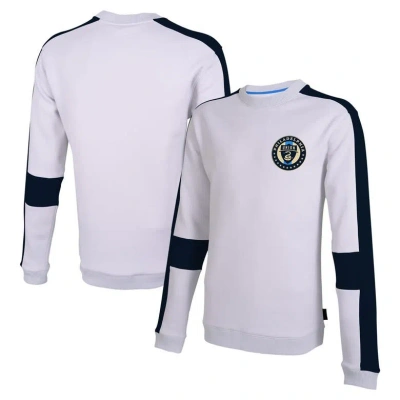 Stadium Essentials White Philadelphia Union Half Time Pullover Sweatshirt