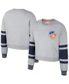 Stadium Essentials Women's Heather Gray Fc Cincinnati Scrimmage Cropped Pullover Sweatshirt In Gray